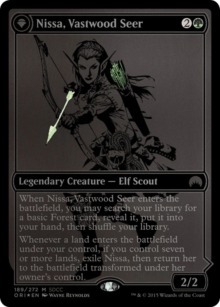 Nissa, Vastwood Seer // Nissa, Sage Animist · San Diego Comic-Con 2015