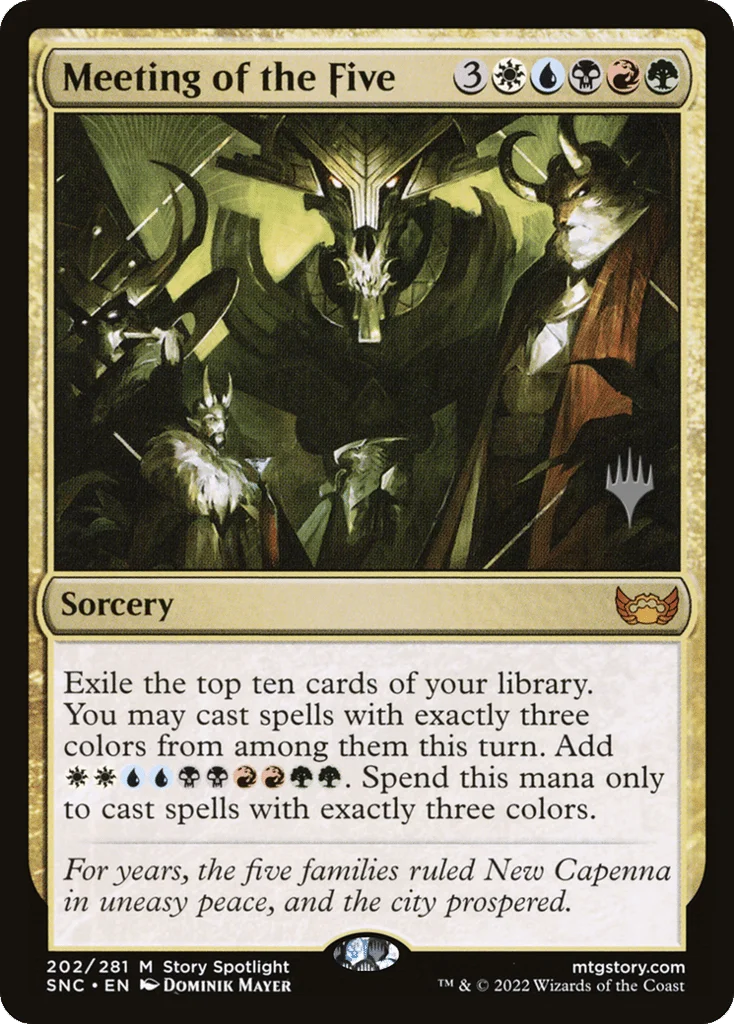 Meeting of the Five · Streets of New Capenna Promos