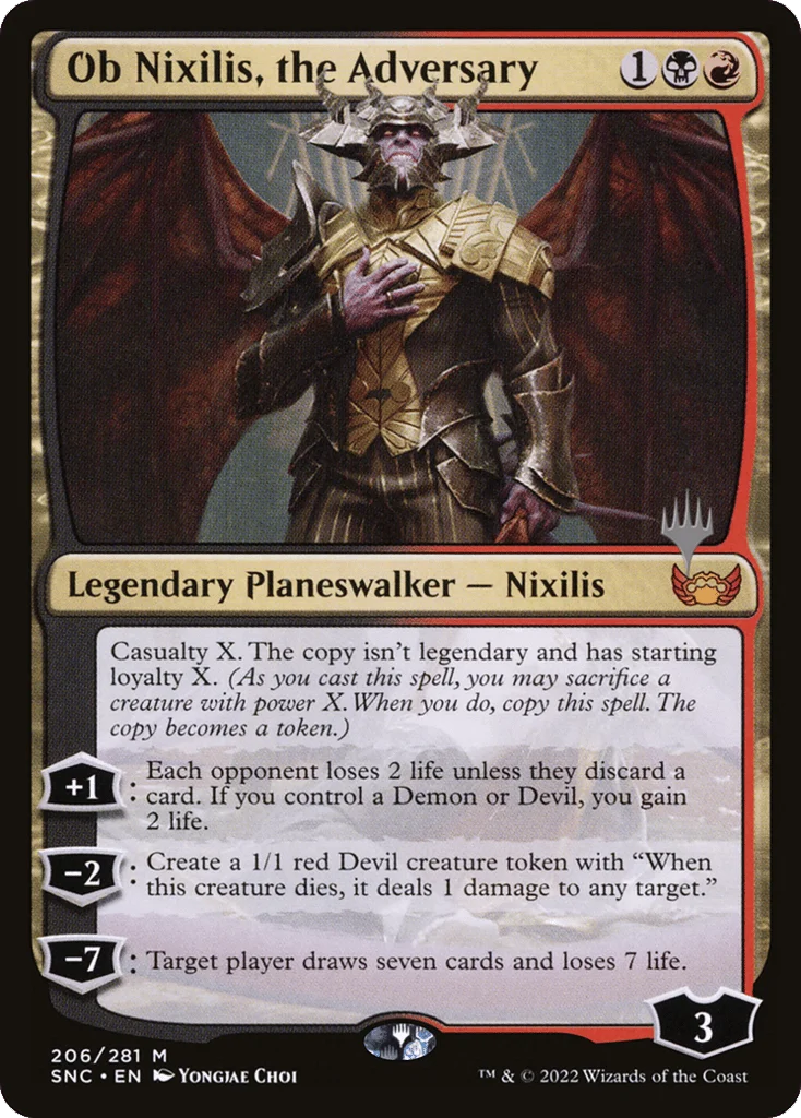Ob Nixilis, the Adversary · Streets of New Capenna Promos