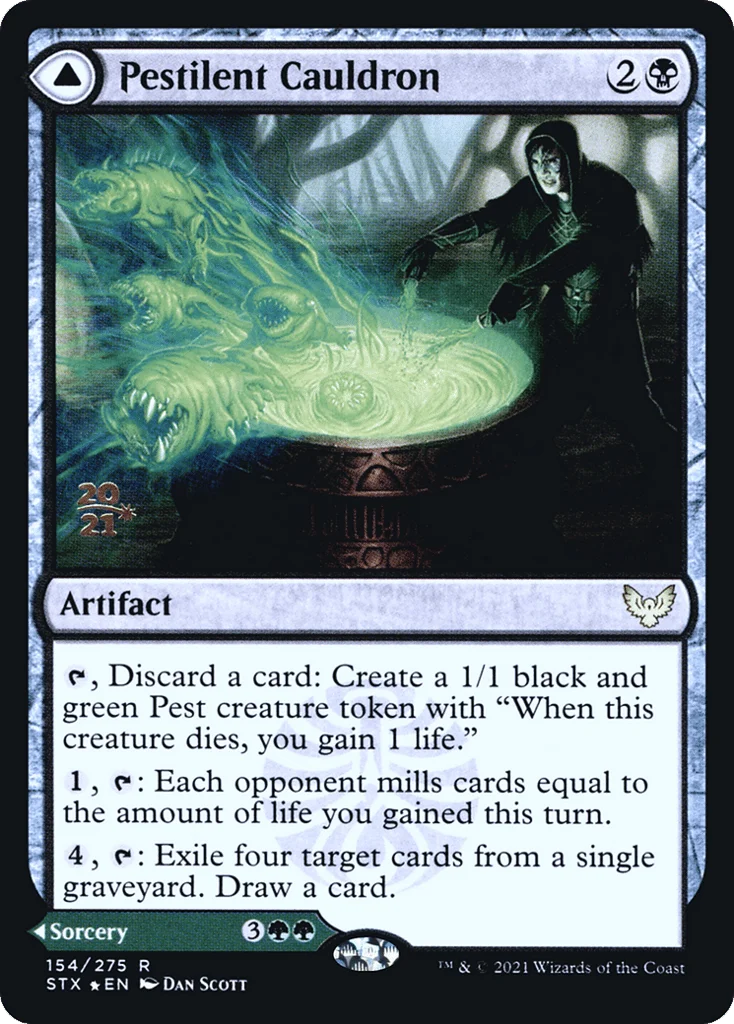 Pestilent Cauldron // Restorative Burst · Strixhaven: School of Mages Promos