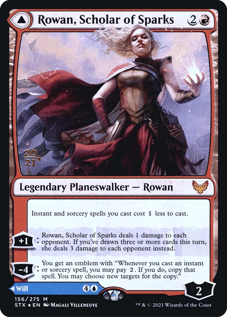Rowan, Scholar of Sparks // Will, Scholar of Frost · Strixhaven: School of Mages Promos