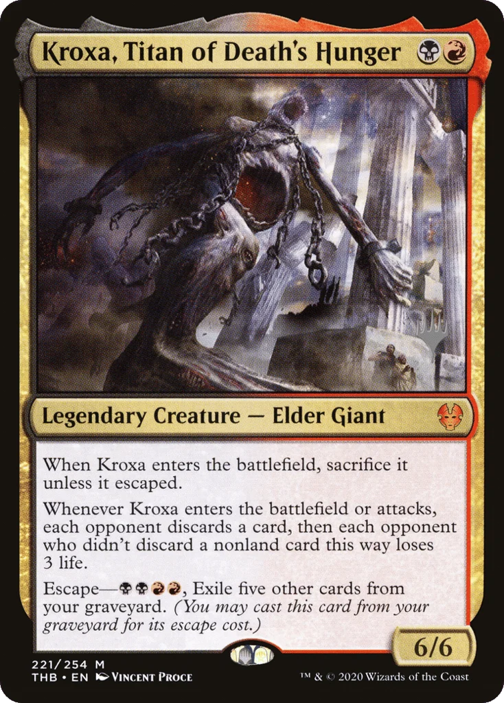 Kroxa, Titan of Death's Hunger · Theros Beyond Death Promos