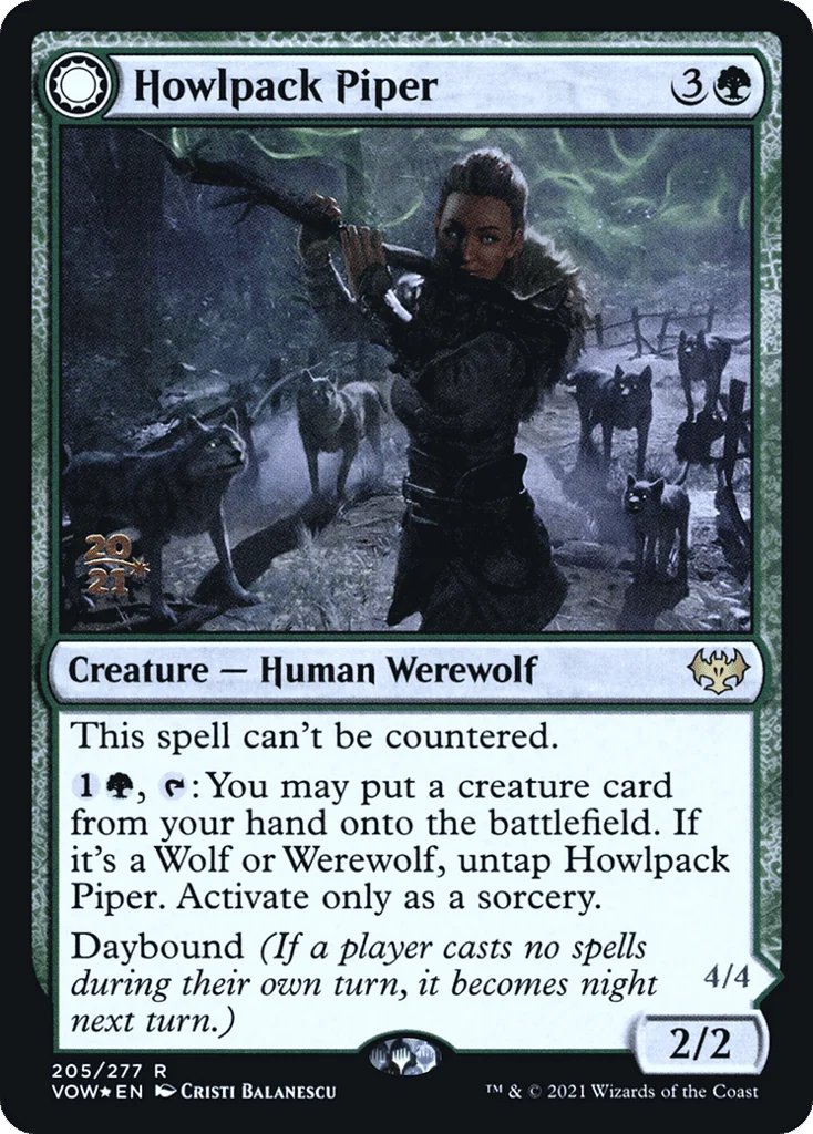 Howlpack Piper // Wildsong Howler · Innistrad: Crimson Vow Promos