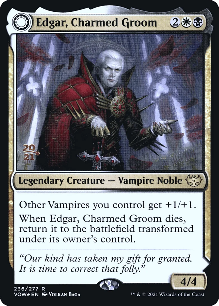 Edgar, Charmed Groom // Edgar Markov's Coffin · Innistrad: Crimson Vow Promos