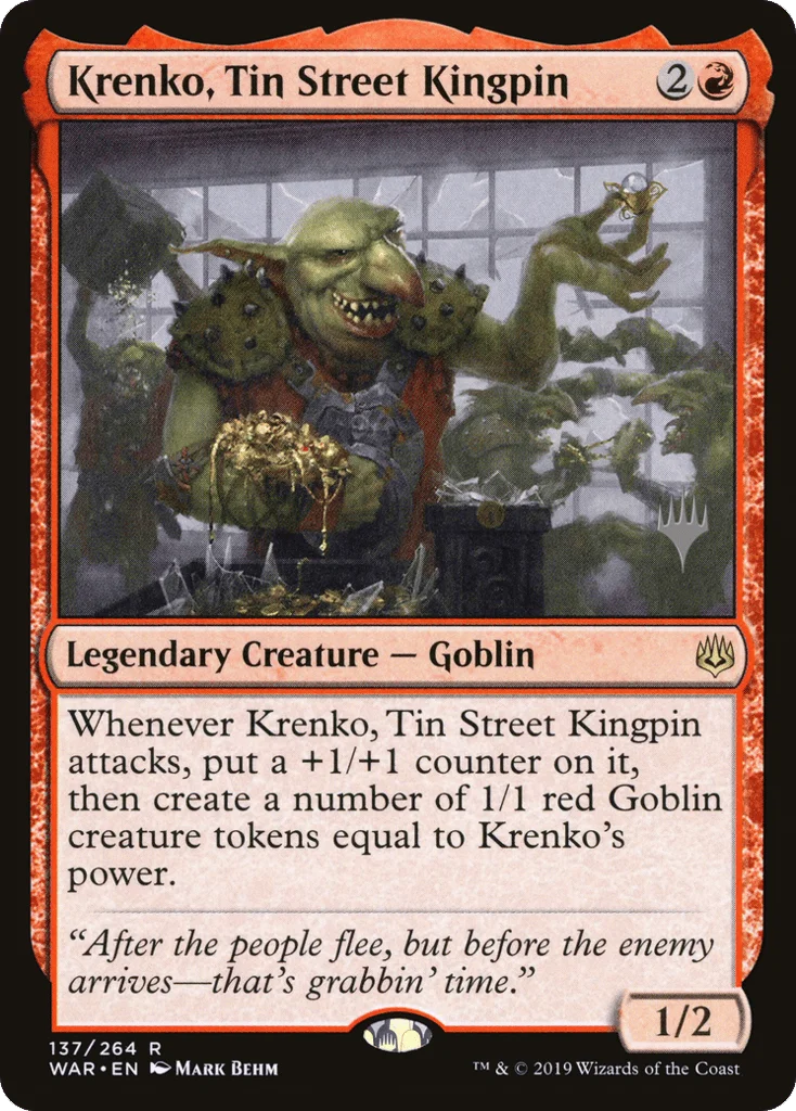 Krenko, Tin Street Kingpin · War of the Spark Promos