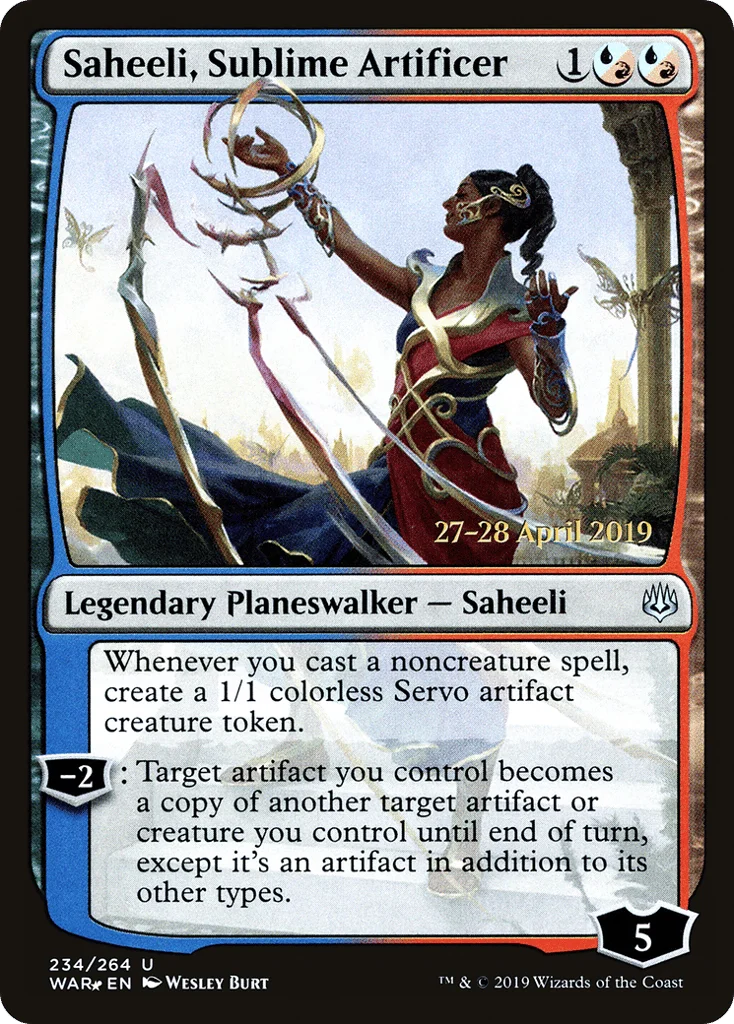 Saheeli, Sublime Artificer · War of the Spark Promos