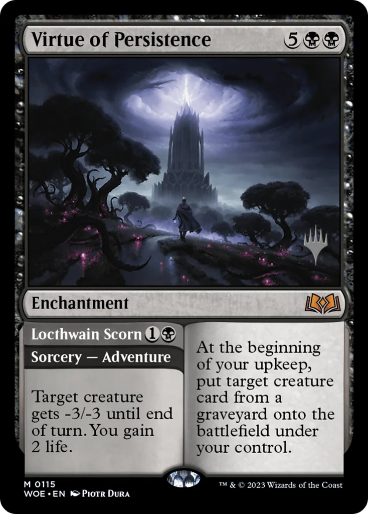 Virtue of Persistence // Locthwain Scorn · Wilds of Eldraine Promos