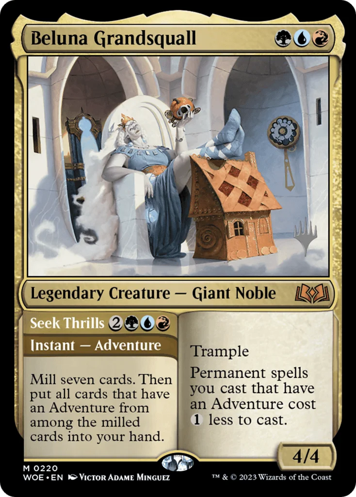 Beluna Grandsquall // Seek Thrills · Wilds of Eldraine Promos