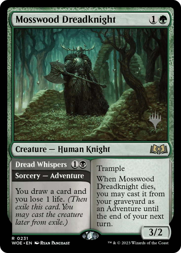 Mosswood Dreadknight // Dread Whispers · Wilds of Eldraine Promos