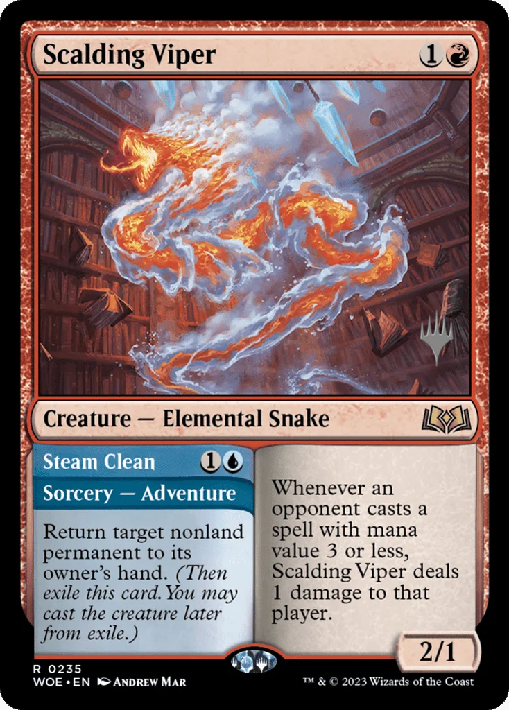Scalding Viper // Steam Clean · Wilds of Eldraine Promos