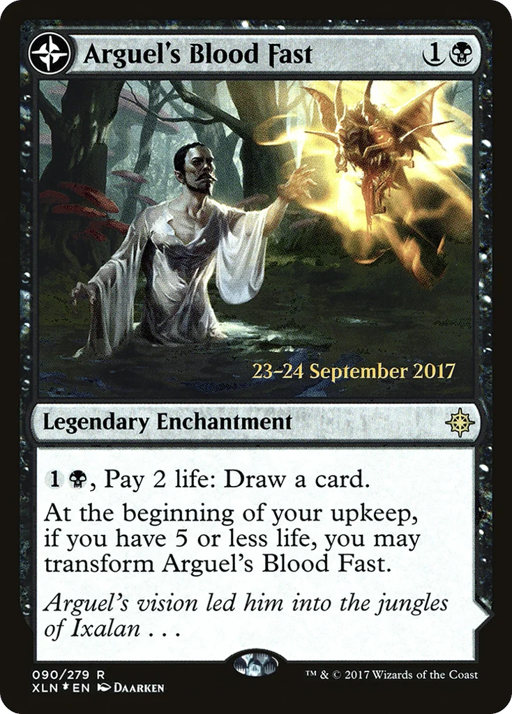 Arguel's Blood Fast // Temple of Aclazotz · Ixalan Promos