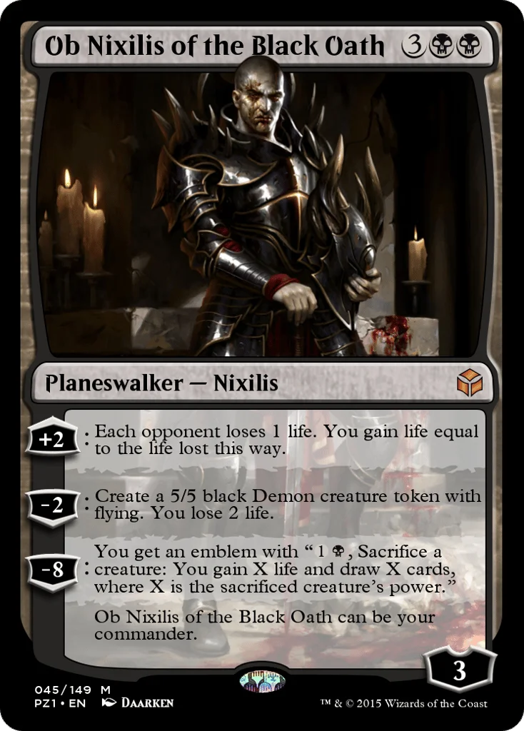 Ob Nixilis of the Black Oath · Legendary Cube Prize Pack