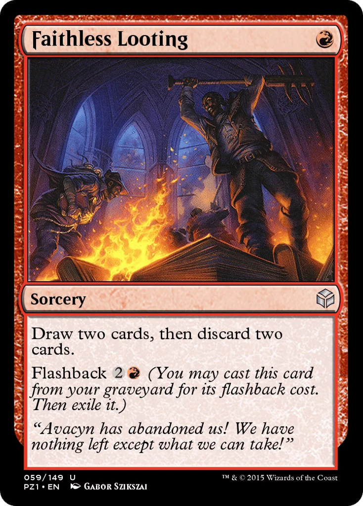 Faithless Looting · Legendary Cube Prize Pack