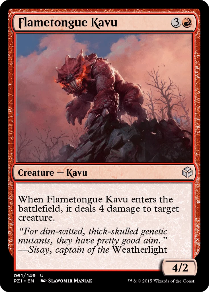 Flametongue Kavu · Legendary Cube Prize Pack