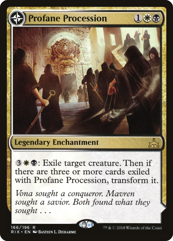 Profane Procession // Tomb of the Dusk Rose · Rivals of Ixalan