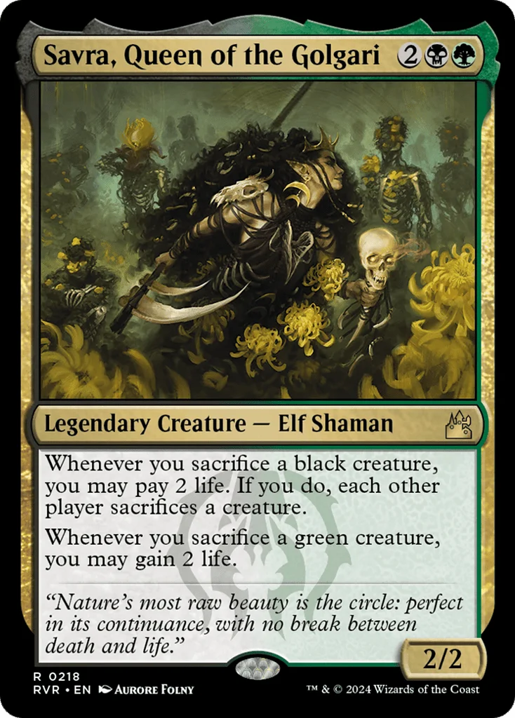 Savra, Queen of the Golgari · Ravnica Remastered