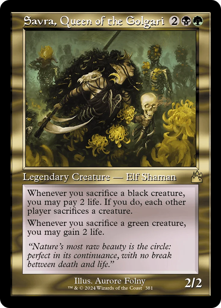 Savra, Queen of the Golgari · Ravnica Remastered