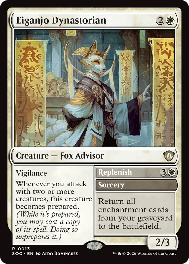 Eiganjo Dynastorian // Replenish · Secrets of Strixhaven Commander