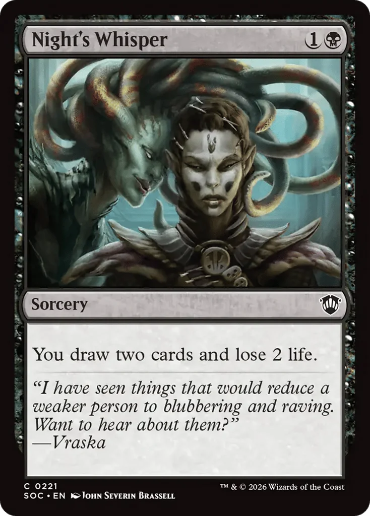 Night's Whisper · Secrets of Strixhaven Commander