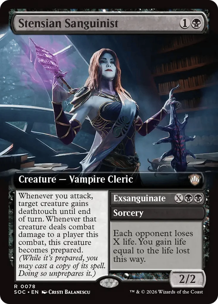 Stensian Sanguinist // Exsanguinate · Secrets of Strixhaven Commander