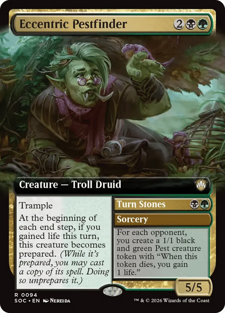 Eccentric Pestfinder // Turn Stones · Secrets of Strixhaven Commander