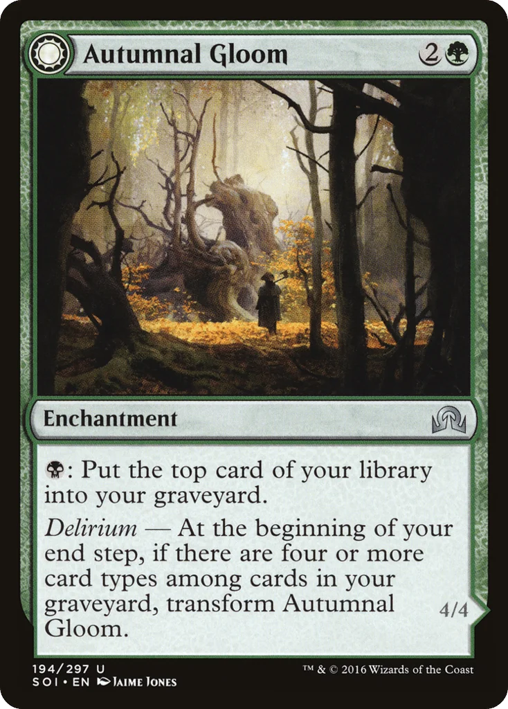 Autumnal Gloom // Ancient of the Equinox · Shadows over Innistrad