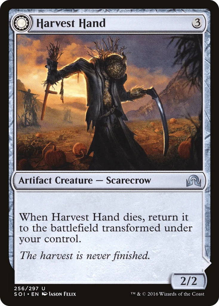 Harvest Hand // Scrounged Scythe · Shadows over Innistrad