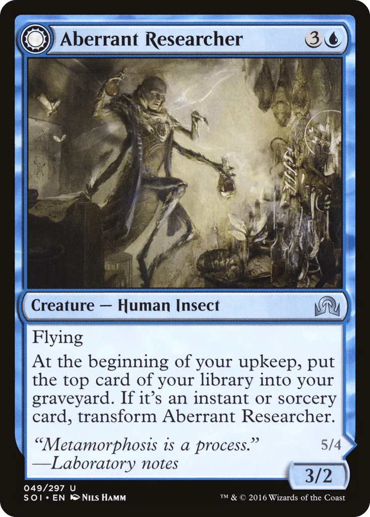 Aberrant Researcher // Perfected Form · Shadows over Innistrad
