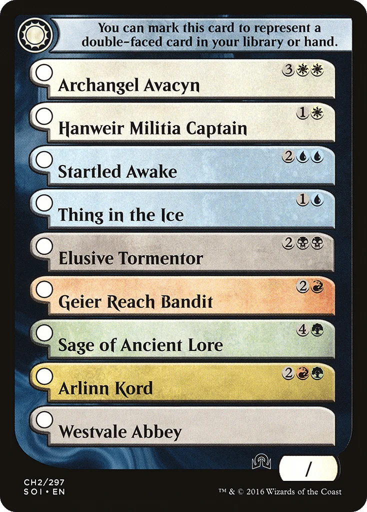 Shadows Over Innistrad Checklist 2 · Shadows over Innistrad