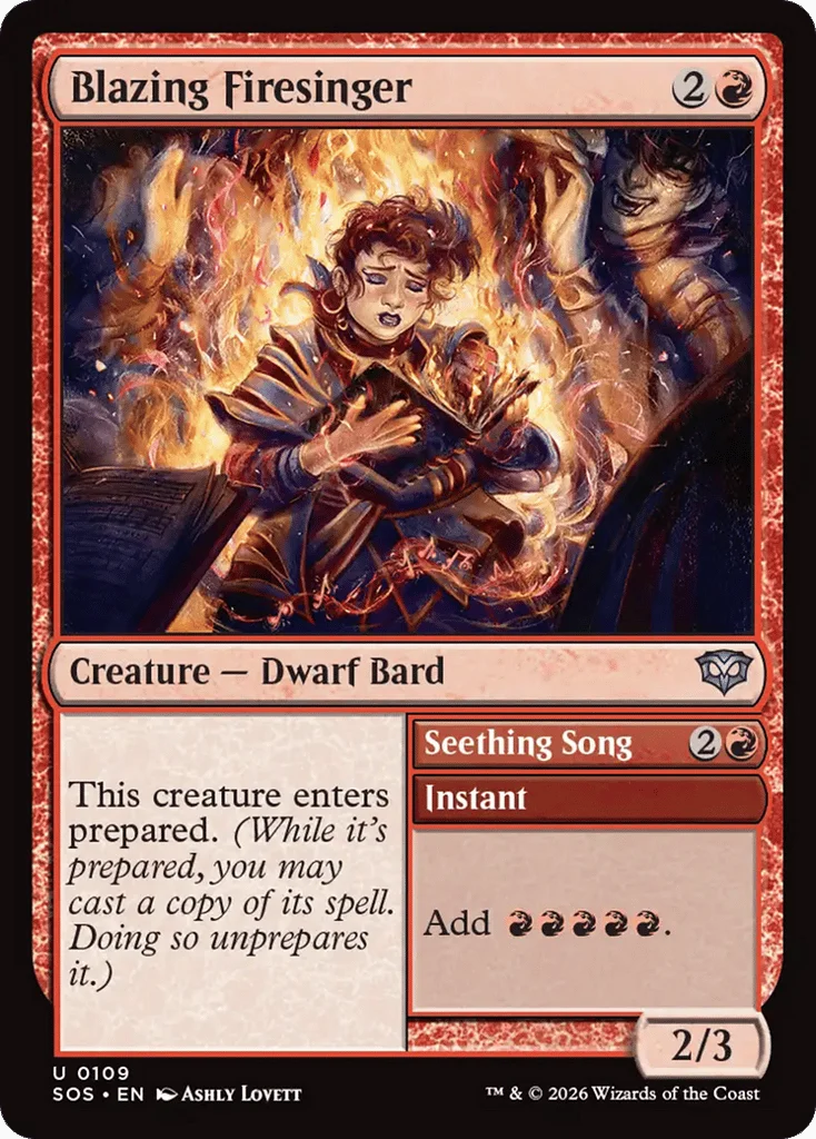 Blazing Firesinger // Seething Song · Secrets of Strixhaven