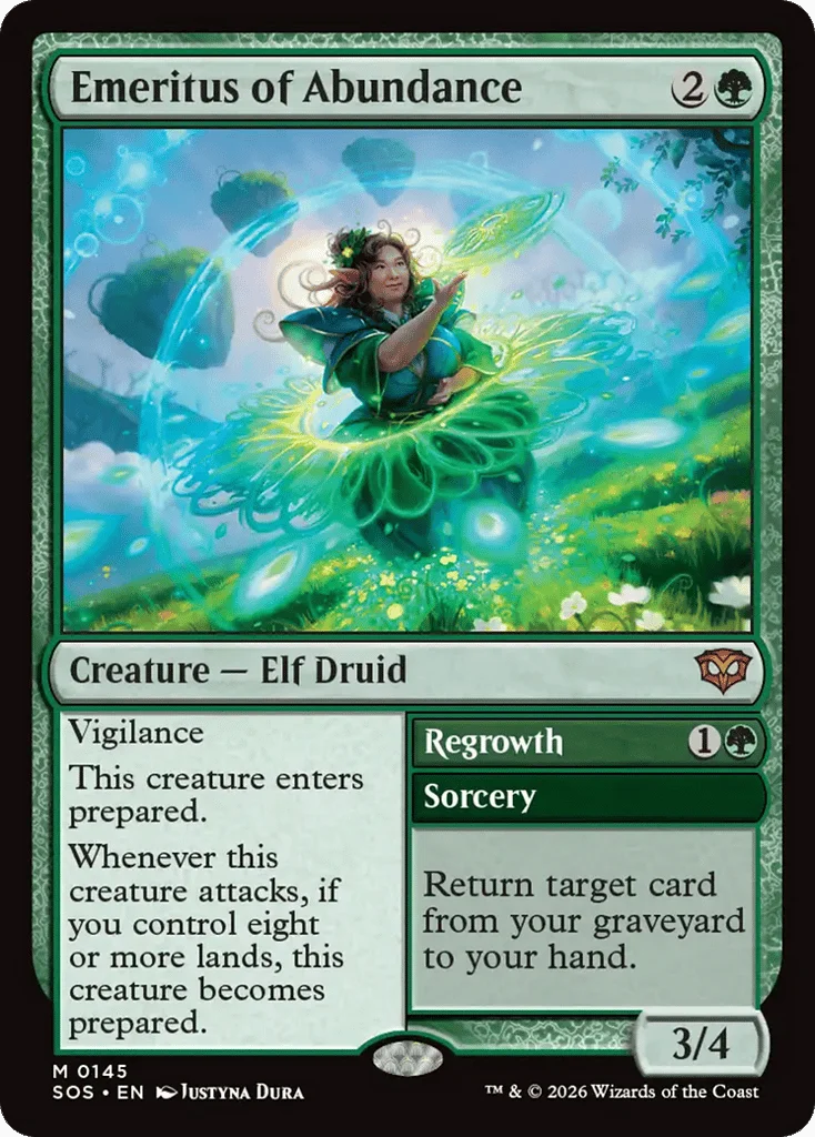Emeritus of Abundance // Regrowth · Secrets of Strixhaven