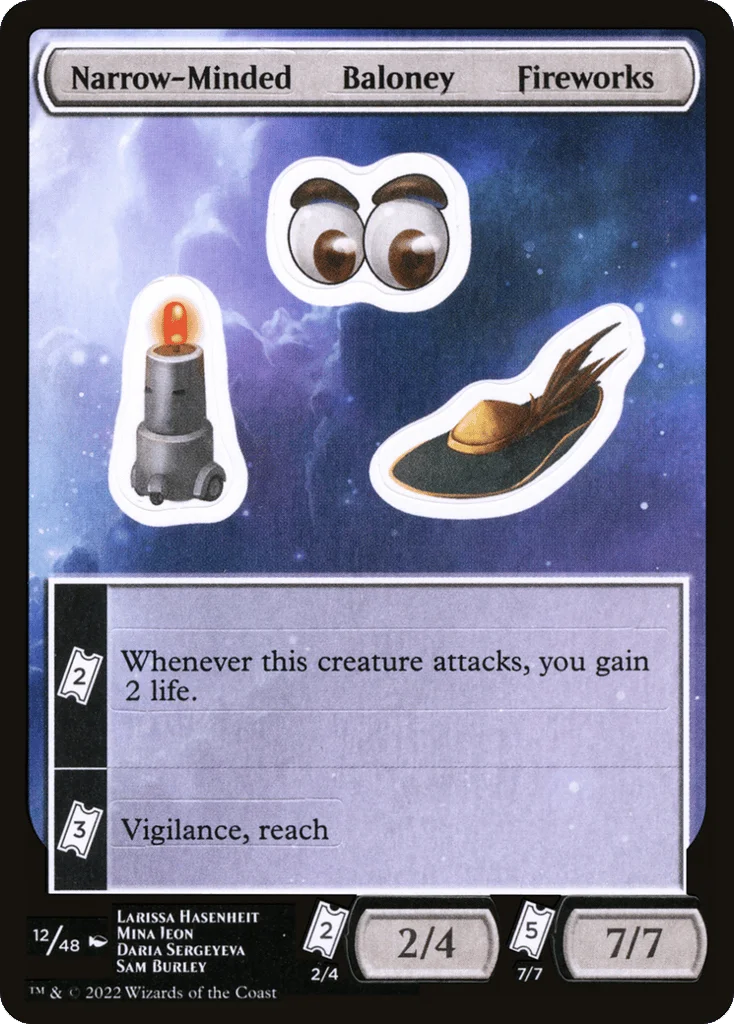 Narrow-Minded Baloney Fireworks · Unfinity Sticker Sheets