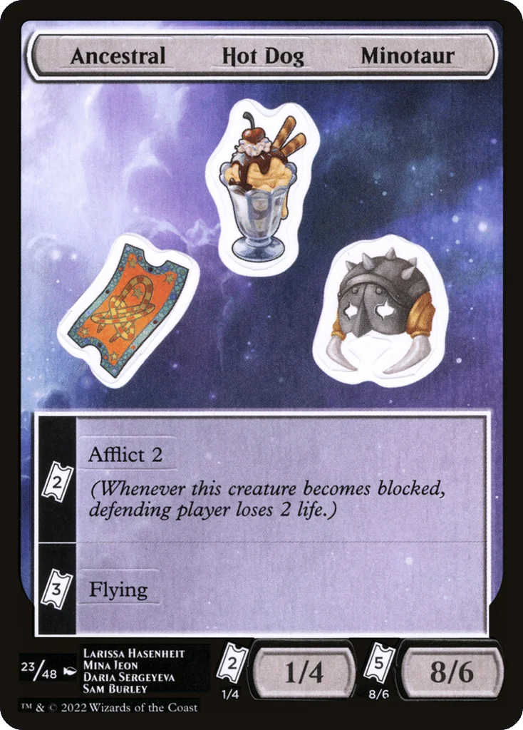 Ancestral Hot Dog Minotaur · Unfinity Sticker Sheets