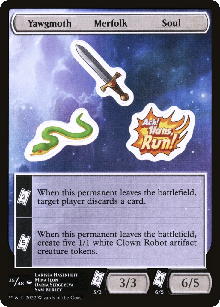 Yawgmoth Merfolk Soul · Unfinity Sticker Sheets