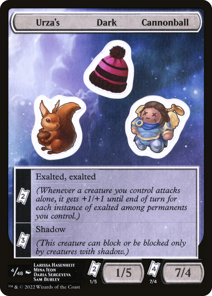 Urza's Dark Cannonball · Unfinity Sticker Sheets