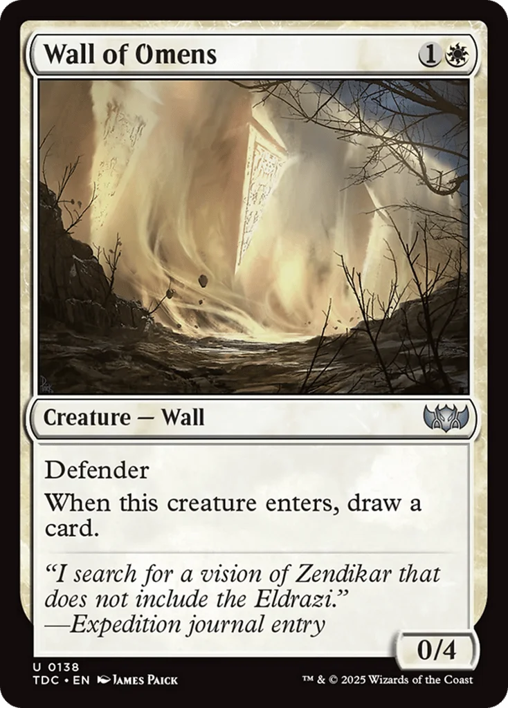 Wall of Omens · Tarkir: Dragonstorm Commander