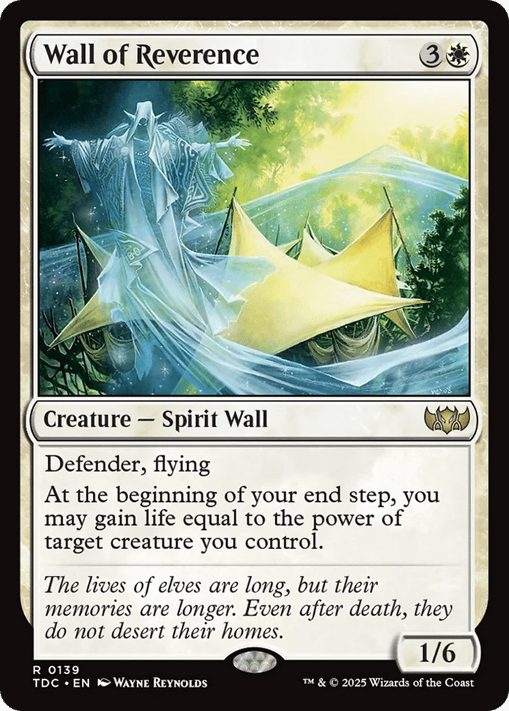 Wall of Reverence · Tarkir: Dragonstorm Commander