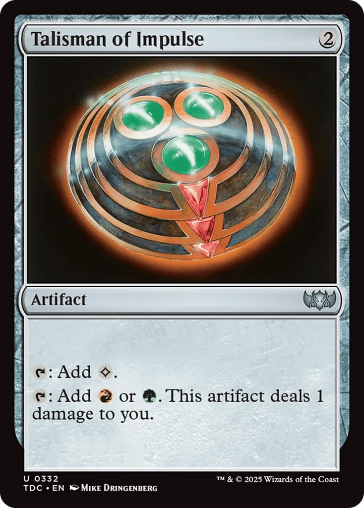 Talisman of Impulse · Tarkir: Dragonstorm Commander