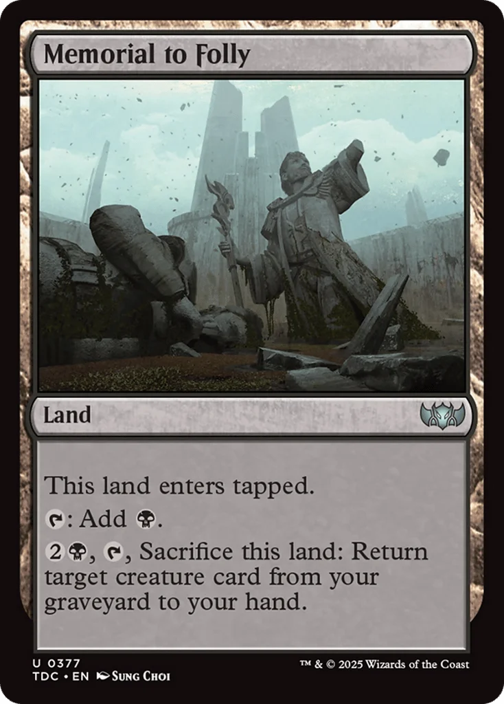 Memorial to Folly · Tarkir: Dragonstorm Commander