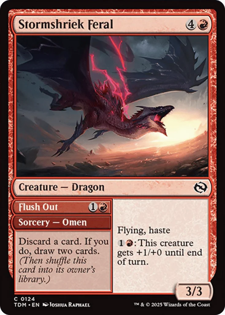 Stormshriek Feral // Flush Out · Tarkir: Dragonstorm