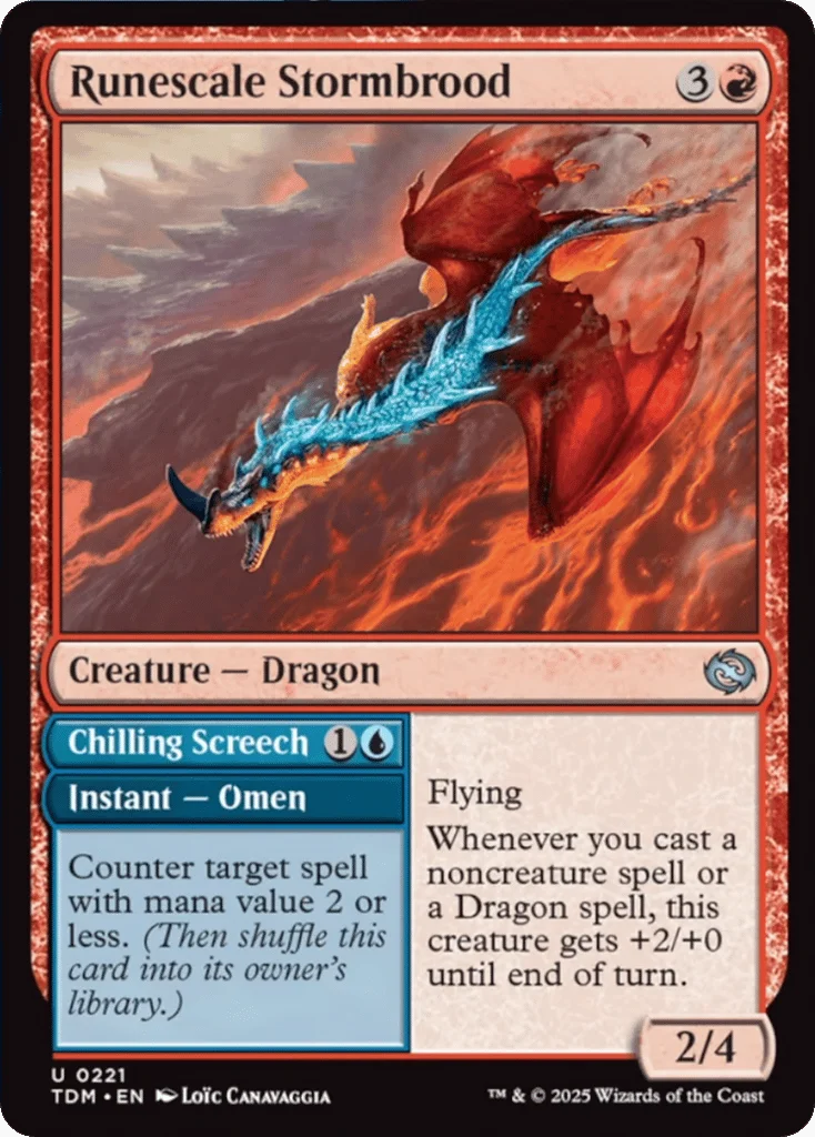 Runescale Stormbrood // Chilling Screech · Tarkir: Dragonstorm
