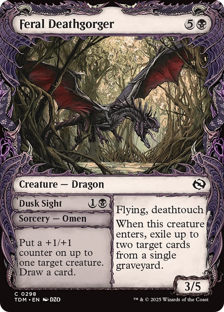 Feral Deathgorger // Dusk Sight · Tarkir: Dragonstorm