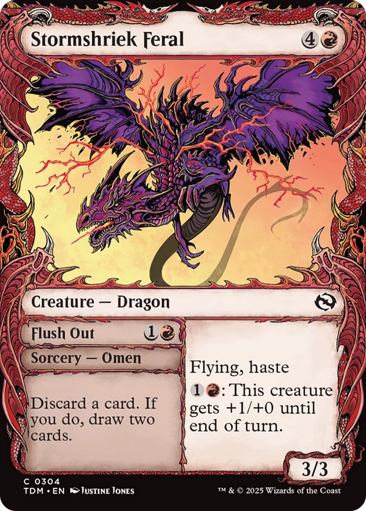 Stormshriek Feral // Flush Out · Tarkir: Dragonstorm