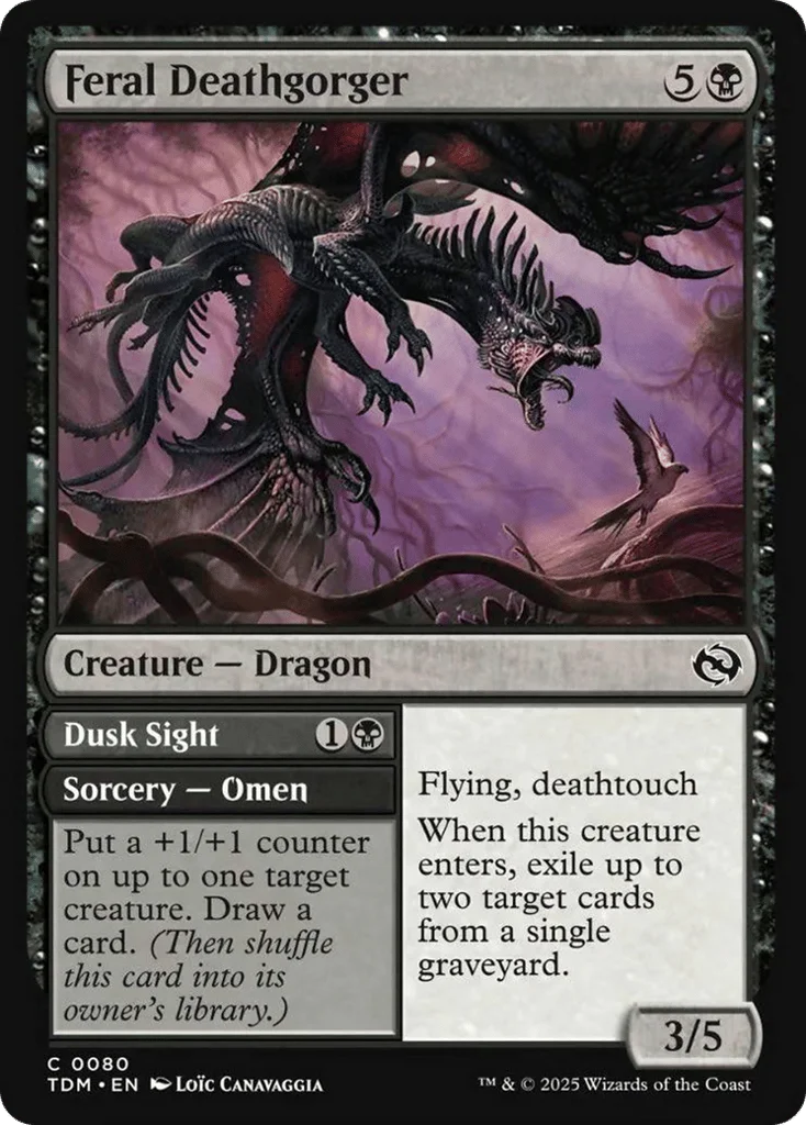 Feral Deathgorger // Dusk Sight · Tarkir: Dragonstorm