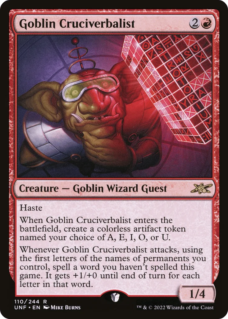 Goblin Cruciverbalist · Unfinity