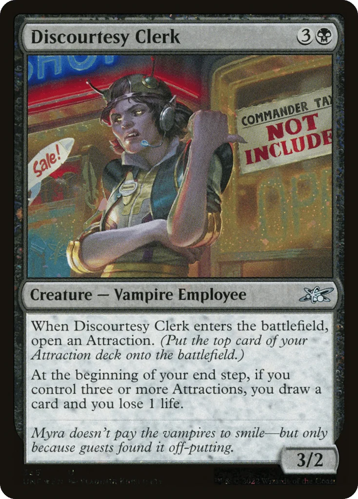 Discourtesy Clerk · Unfinity