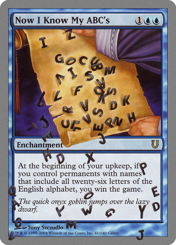 Now I Know My ABC's · Unhinged