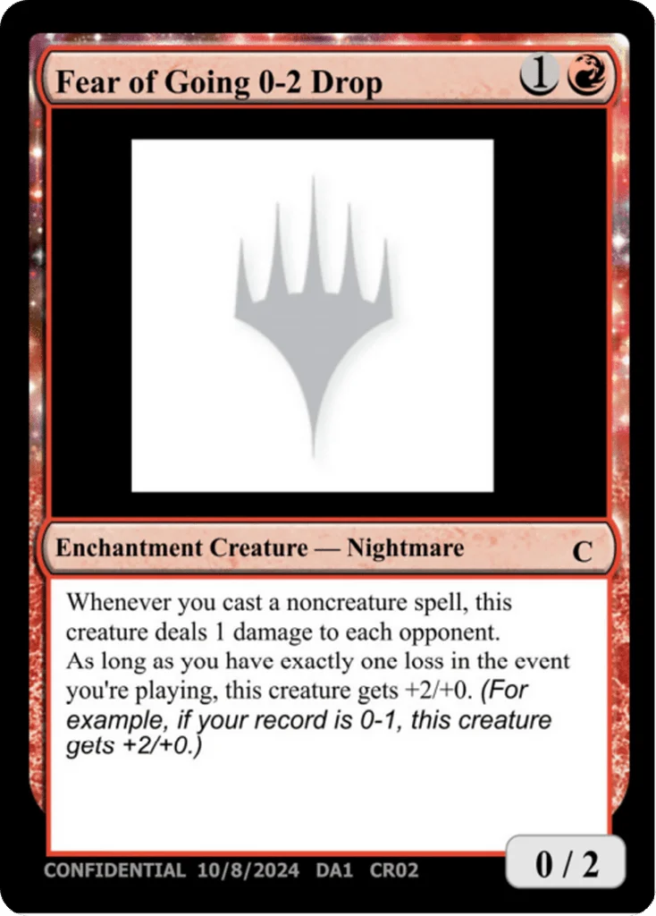 Fear of Going 0-2 Drop · Unknown Event