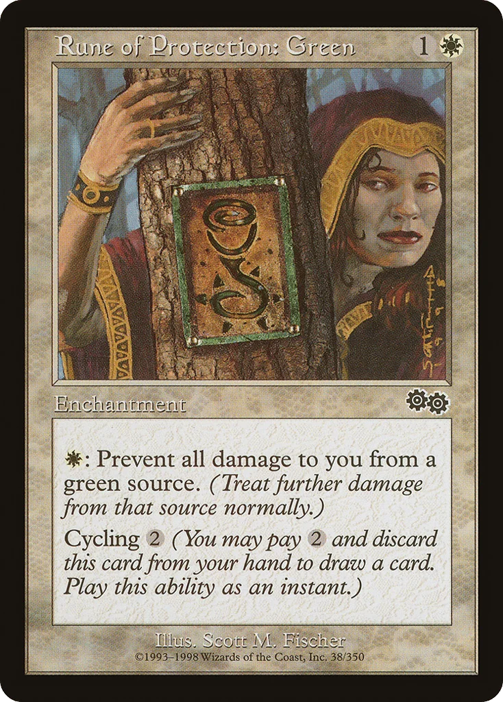 Rune of Protection: Green · Urza's Saga