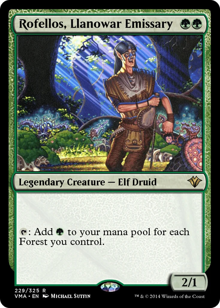 Rofellos, Llanowar Emissary · Vintage Masters